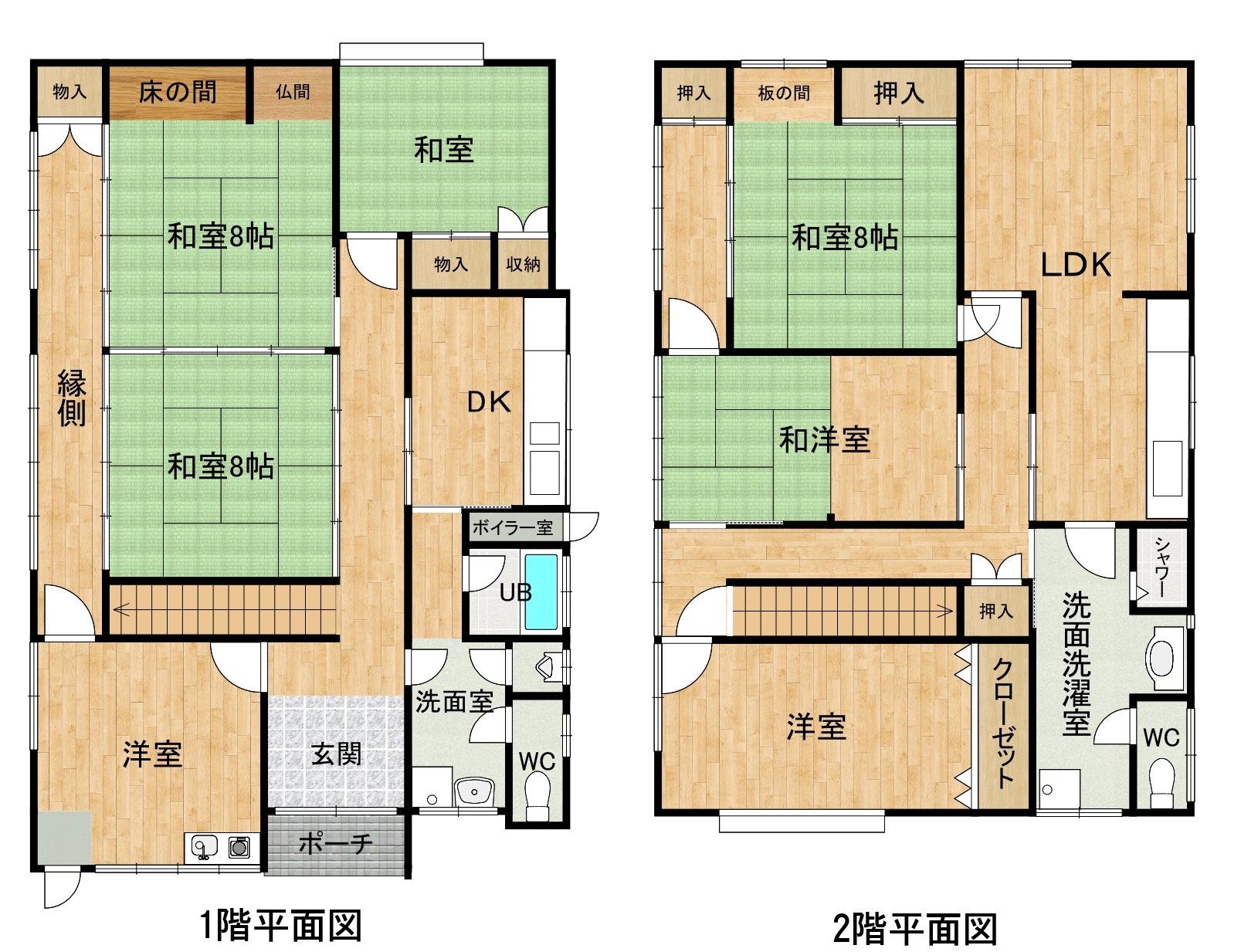 1・2階平面図